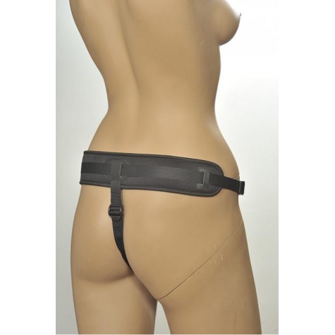 Чёрные трусики с плугом Kanikule Strap-on Harness Anatomic Thong