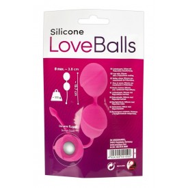 Розовые вагинальные шарики Silicone Love Balls