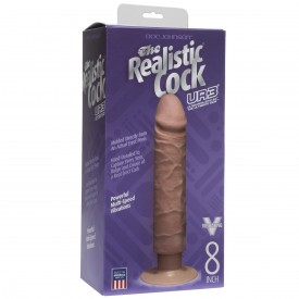 Вибратор-мулат The Realistic Cock ULTRASKYN Without Balls Vibrating 8” - 24,1 см.