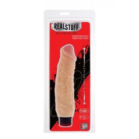 Вибратор-реалистик с крупными венами на поверхности REALSTUFF 8INCH VIBRATOR - 20,3 см.